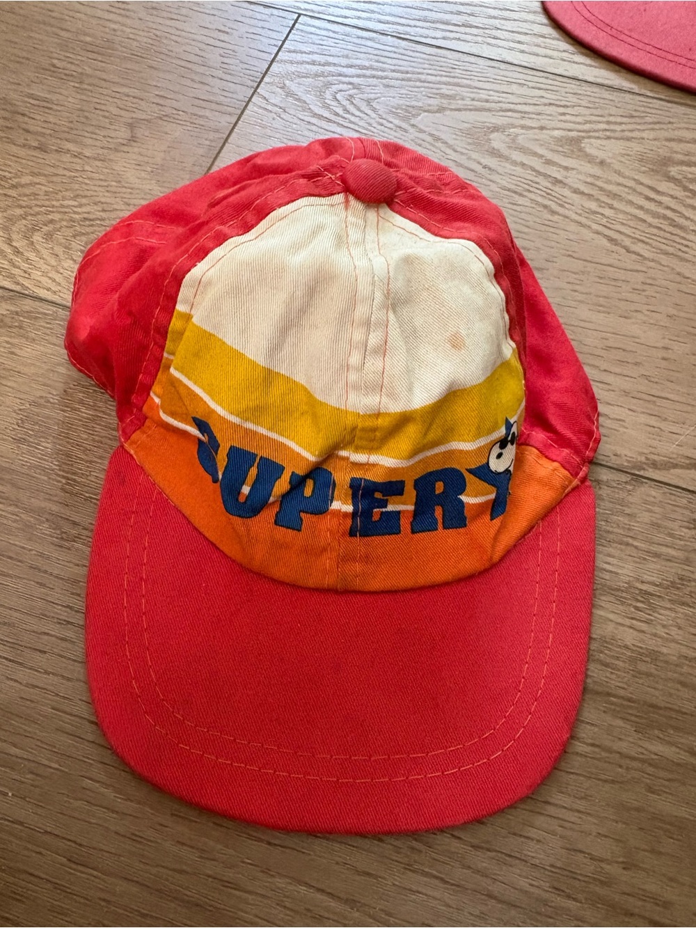 Vintage Snoopy Hat Colorful “Super” Red Orange Yellow *Read*